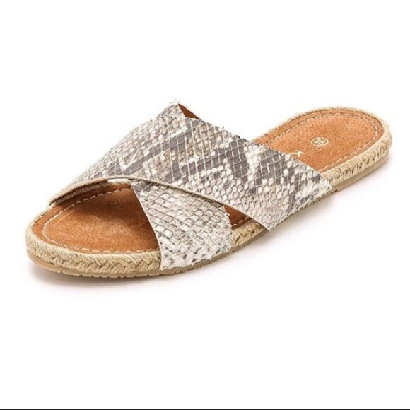 KAANAS Guajira Crossover Python Snakeskin Sandals - Picture 1 of 9
